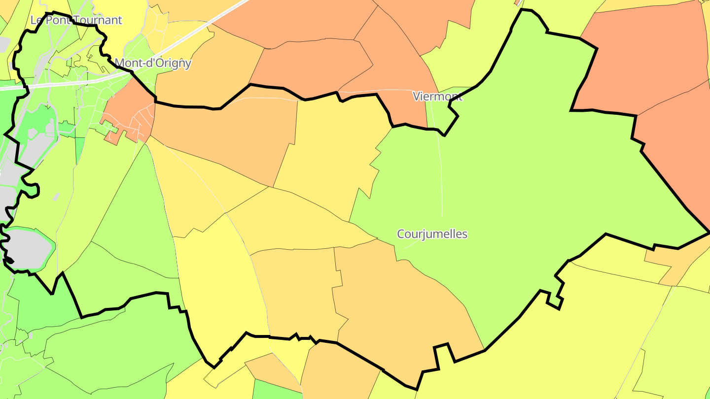 Carte des prix de l'immobilier Origny-Sainte-Benoite