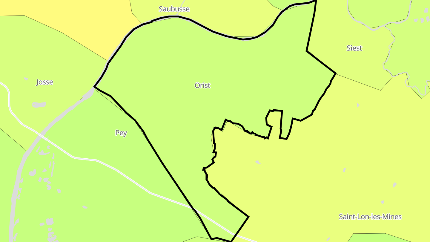 Carte des prix de l'immobilier Orist