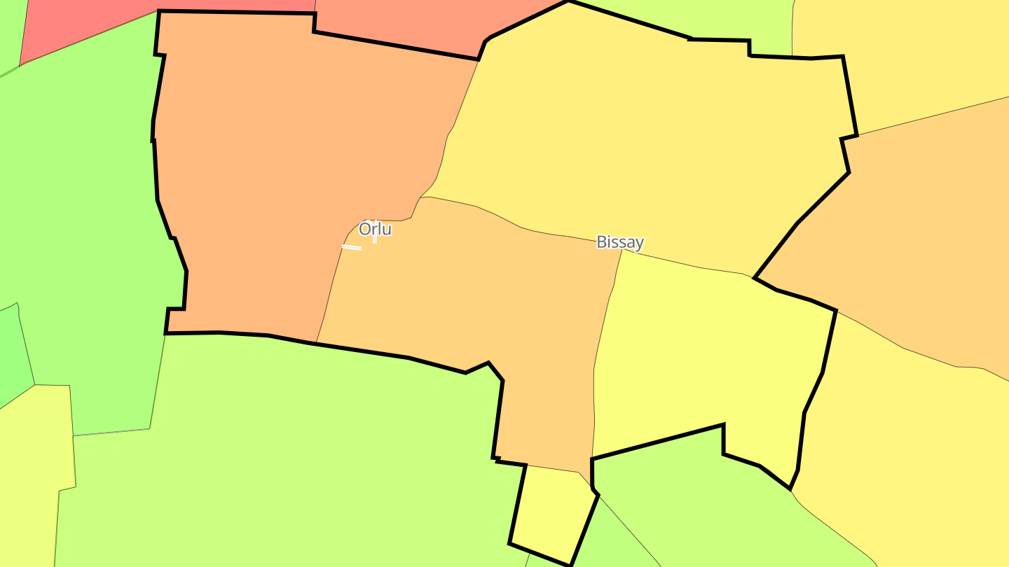 Carte des prix de l'immobilier Orlu