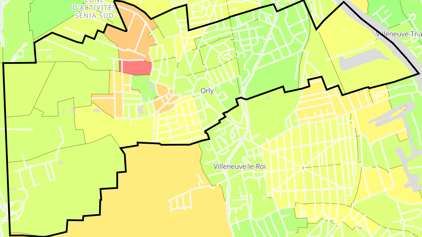 Carte des prix de l'immobilier Orly