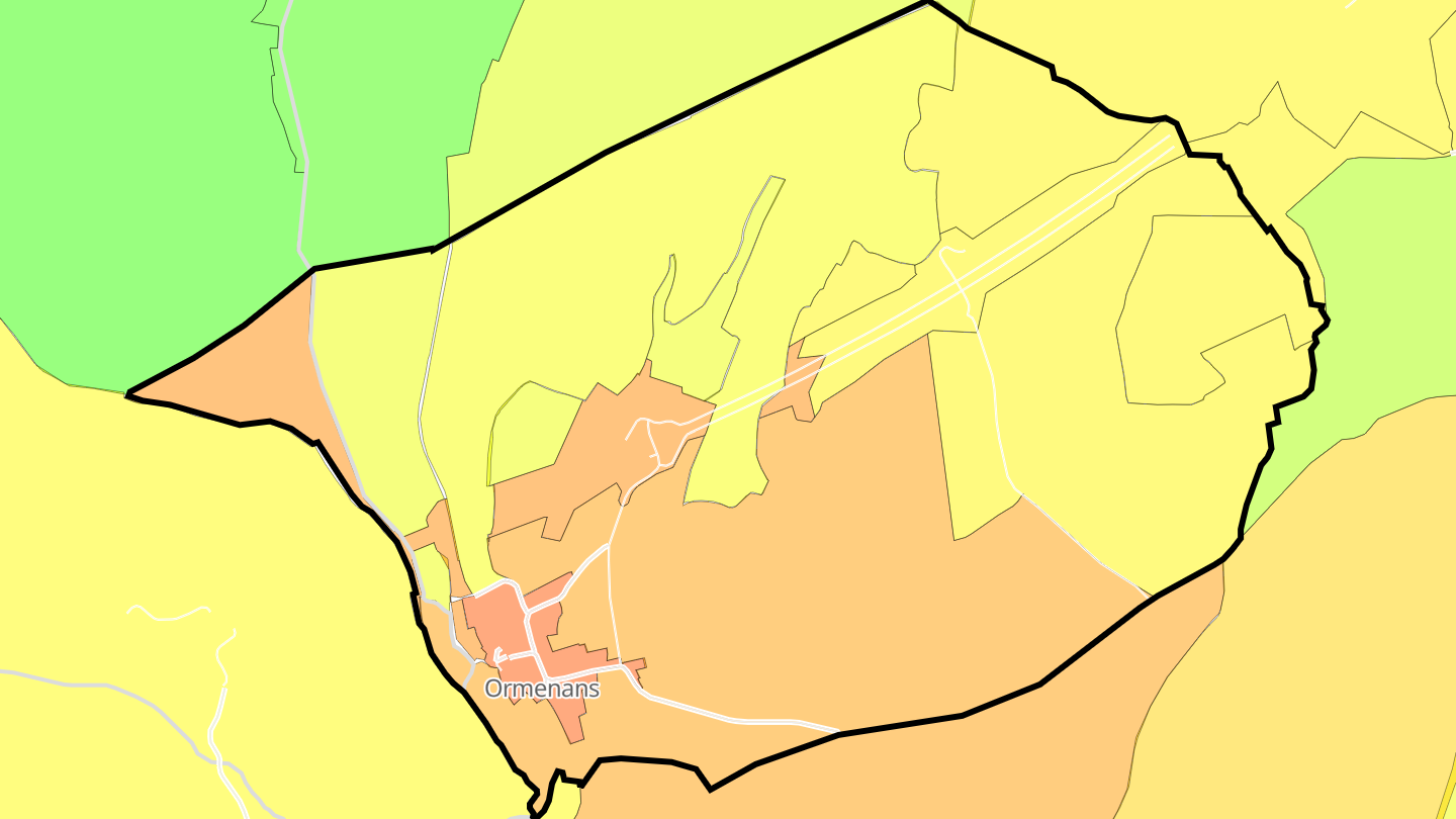 Carte des prix de l'immobilier Ormenans