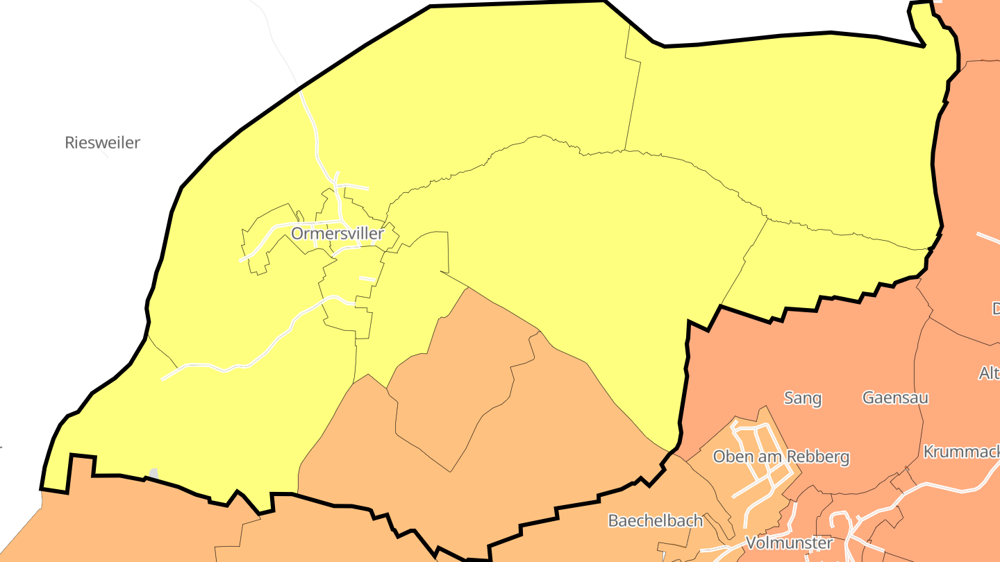 Carte des prix de l'immobilier Ormersviller