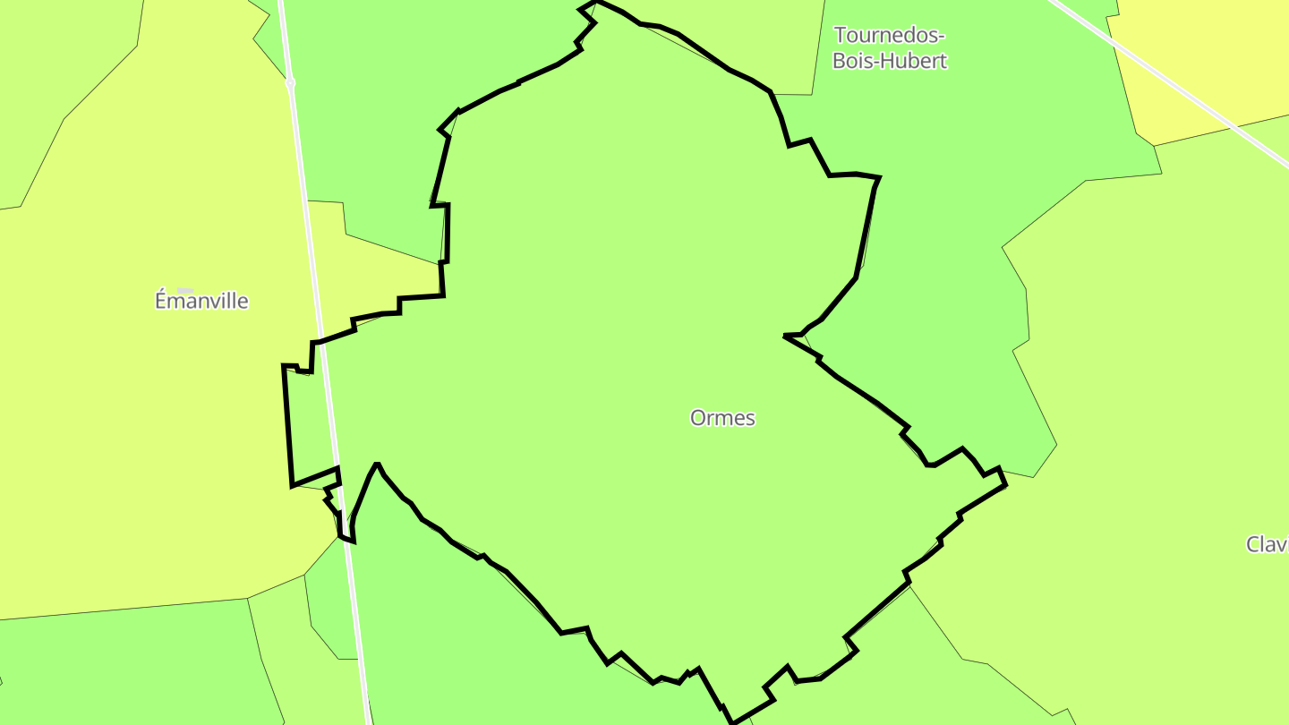 Carte des prix de l'immobilier Ormes