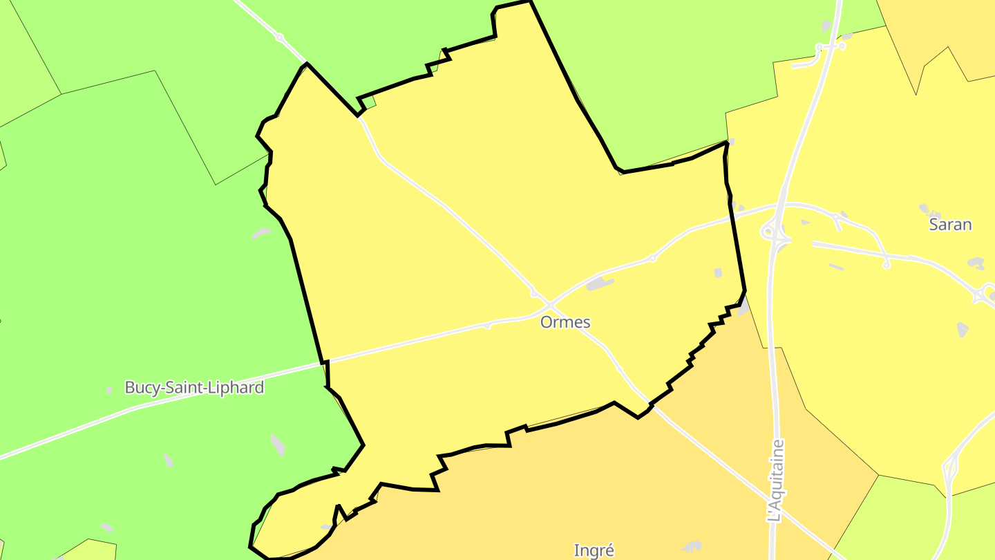 Carte des prix de l'immobilier Ormes