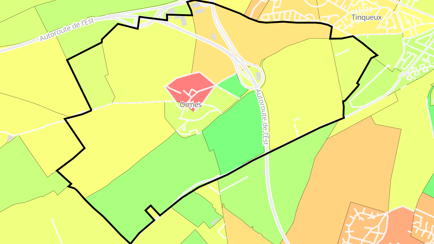 Carte des prix de l'immobilier Ormes