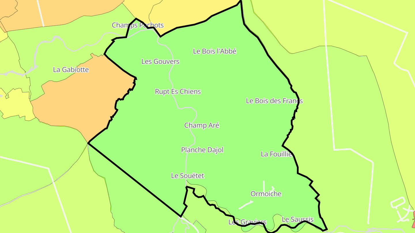 Carte des prix de l'immobilier Ormoiche