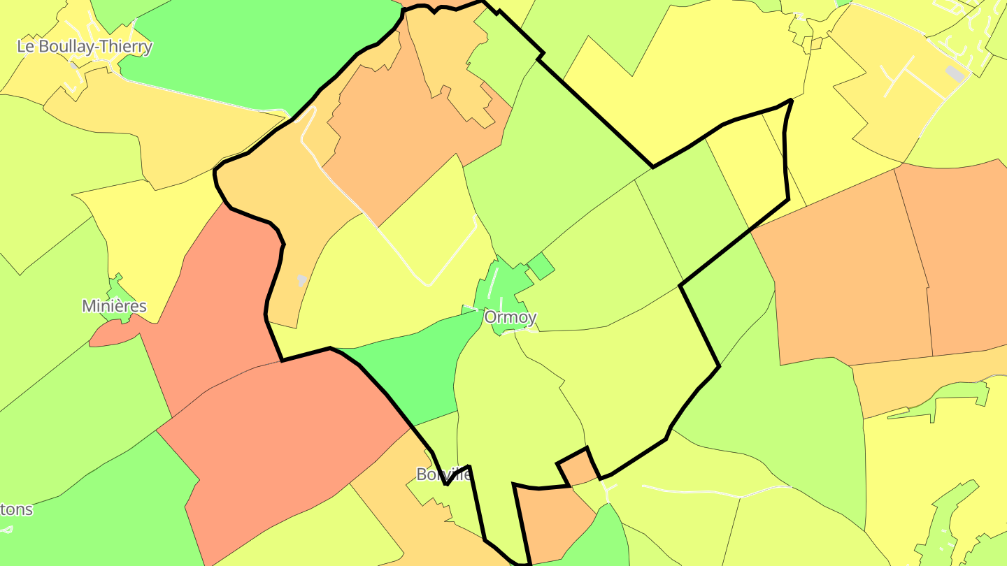Carte des prix de l'immobilier Ormoy