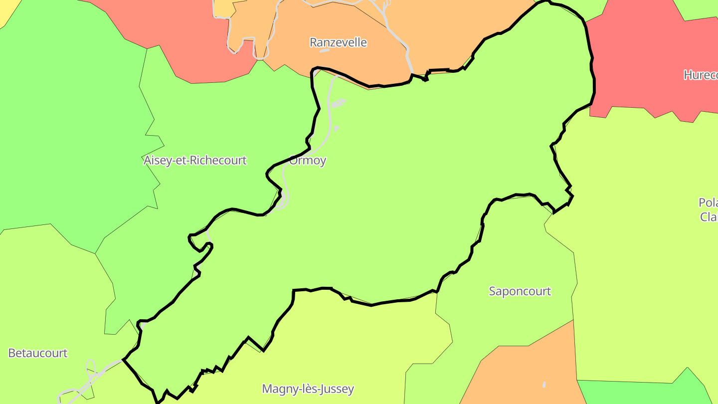 Carte des prix de l'immobilier Ormoy