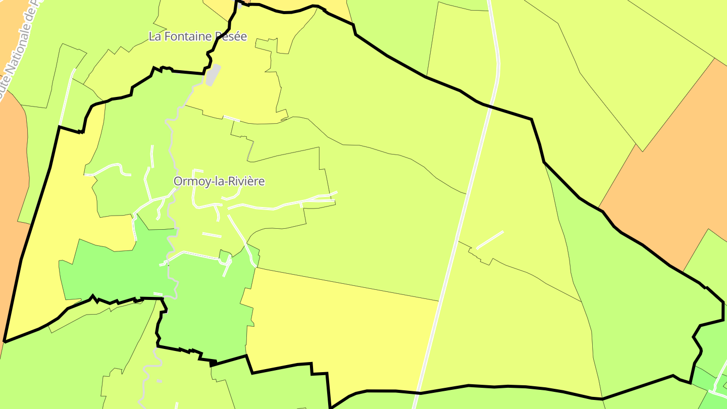 Carte des prix de l'immobilier Ormoy-la-Rivière