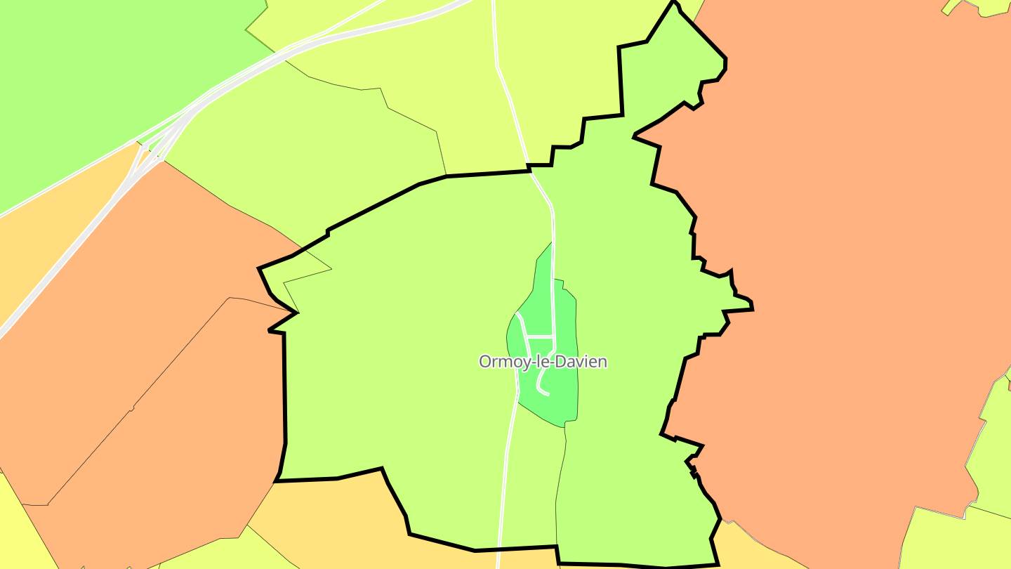 Carte des prix de l'immobilier Ormoy-le-Davien