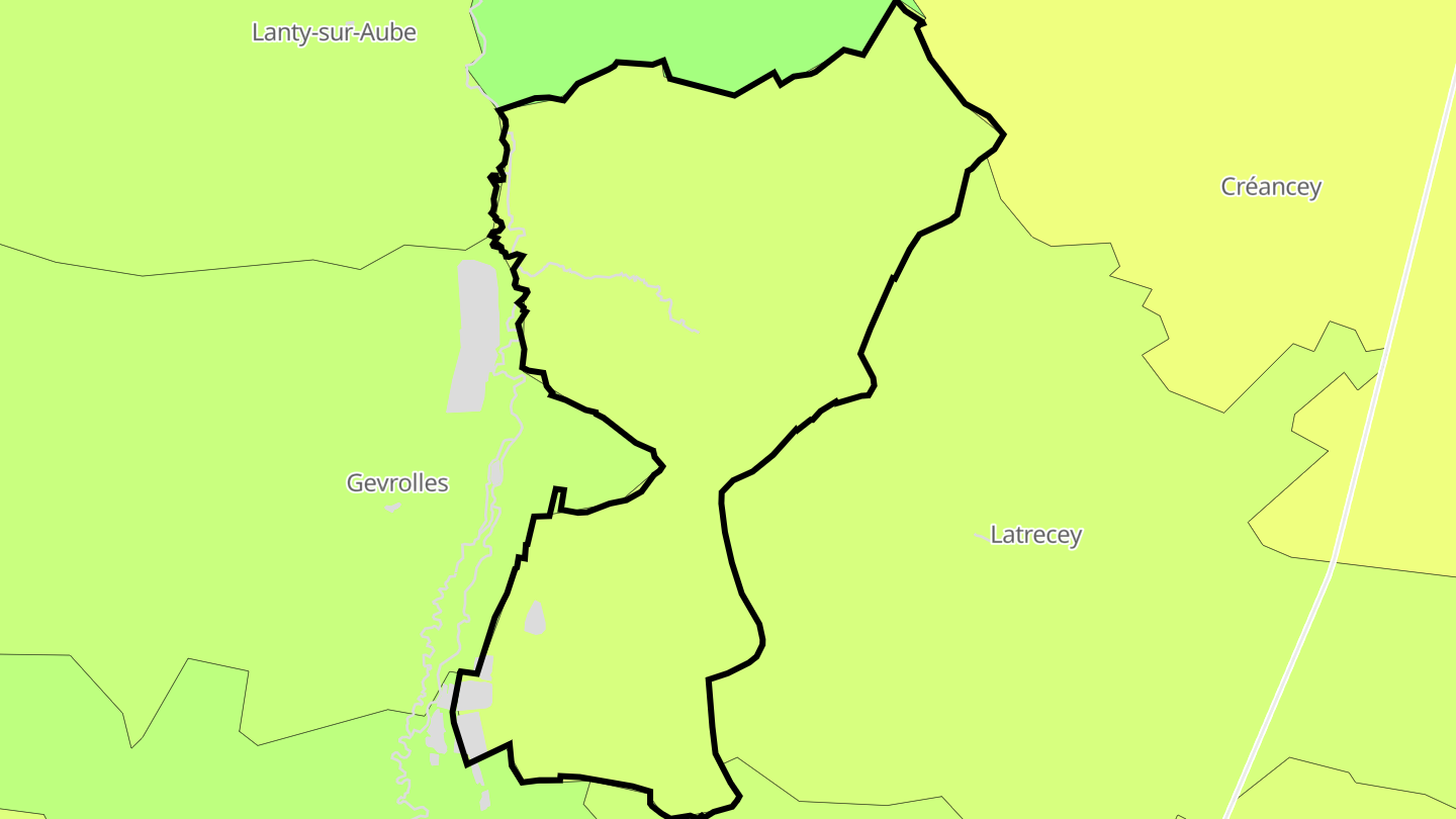 Carte des prix de l'immobilier Ormoy-sur-Aube