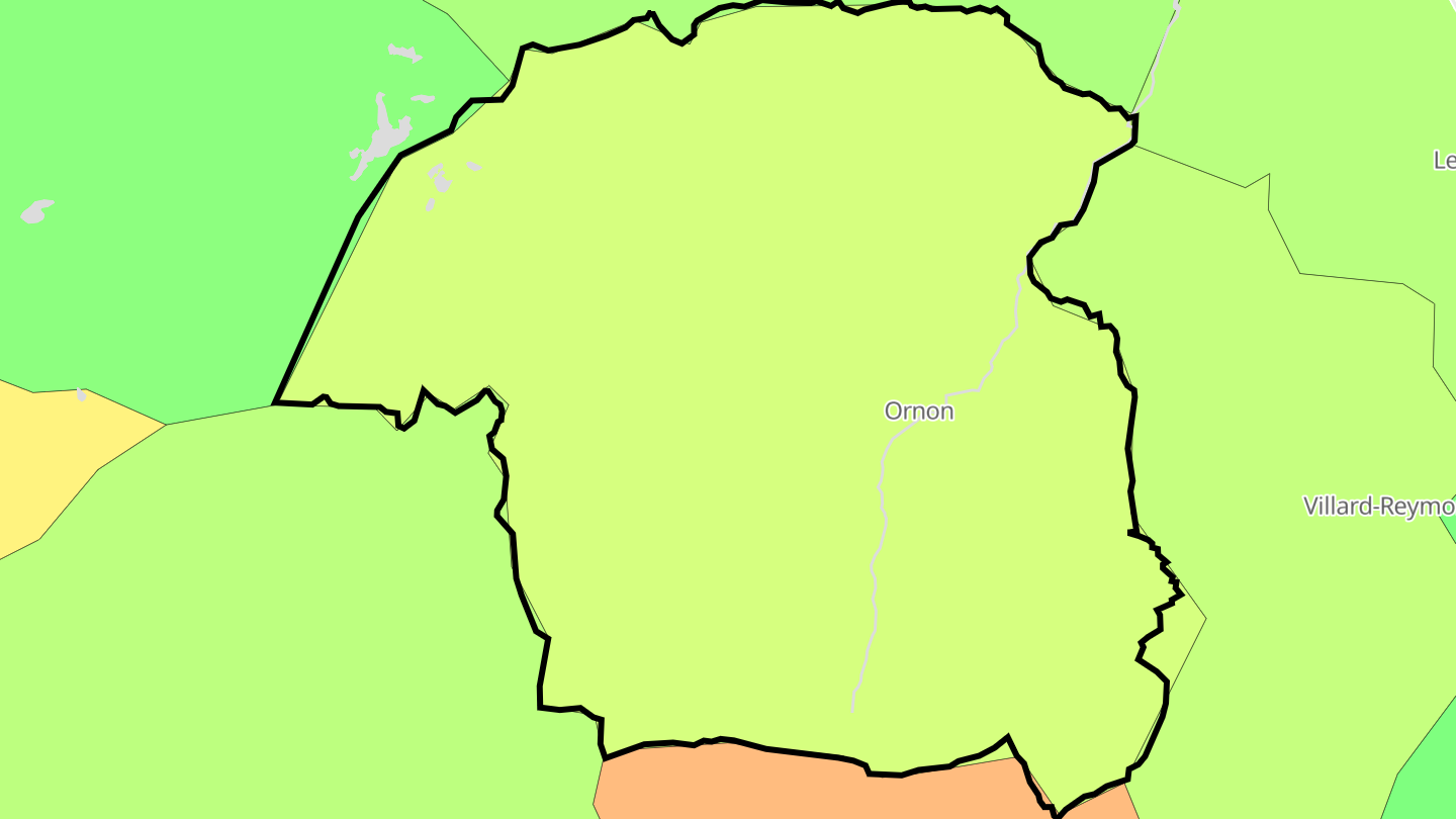Carte des prix de l'immobilier Ornon