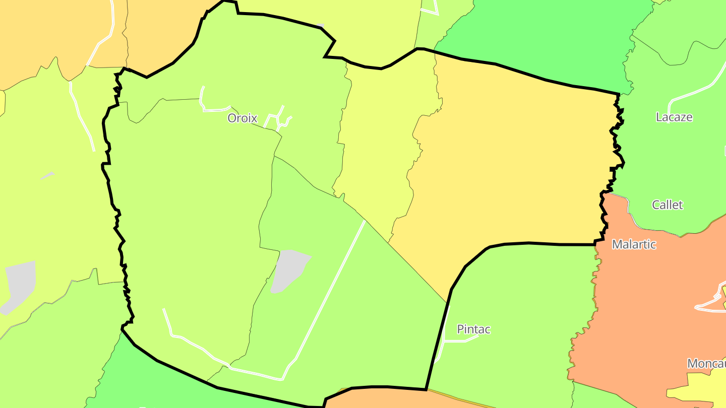 Carte des prix de l'immobilier Oroix