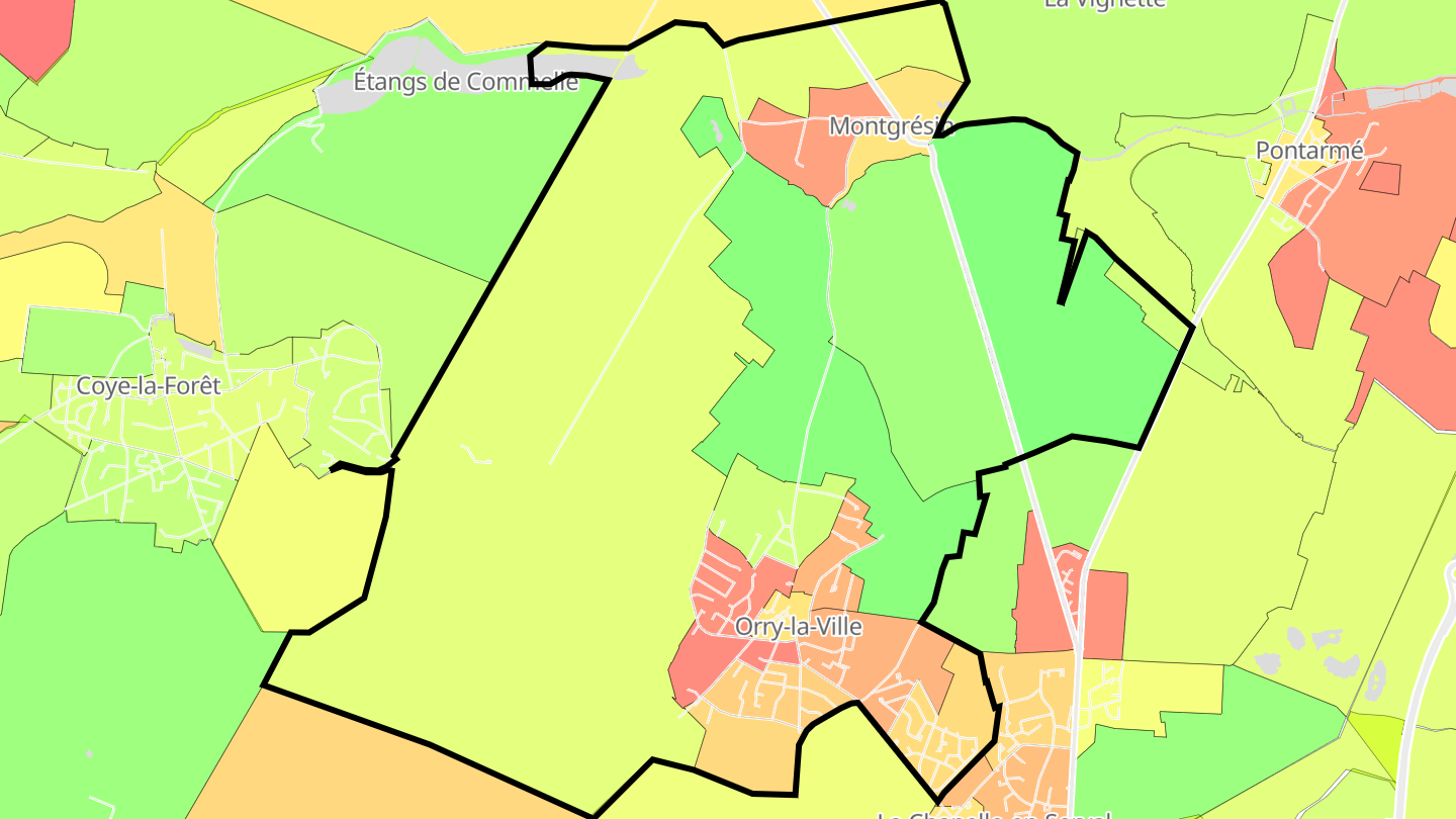 Carte des prix de l'immobilier Orry-la-Ville