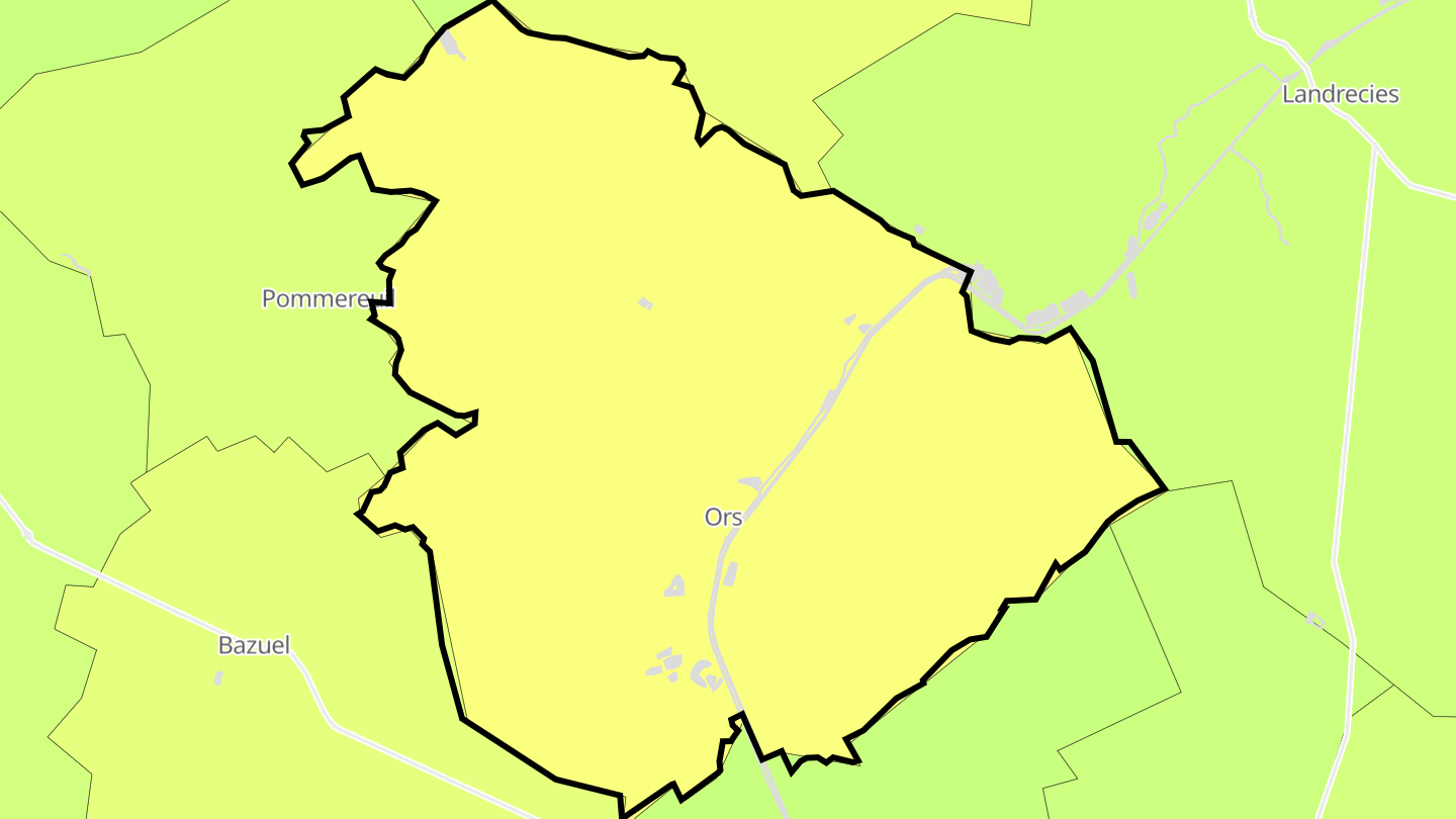 Carte des prix de l'immobilier Ors