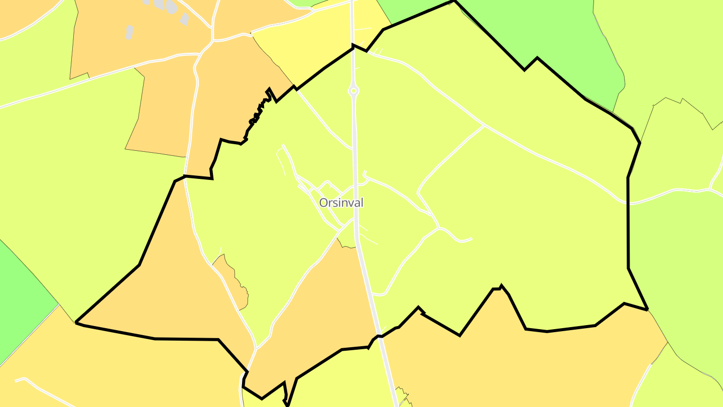 Carte des prix de l'immobilier Orsinval