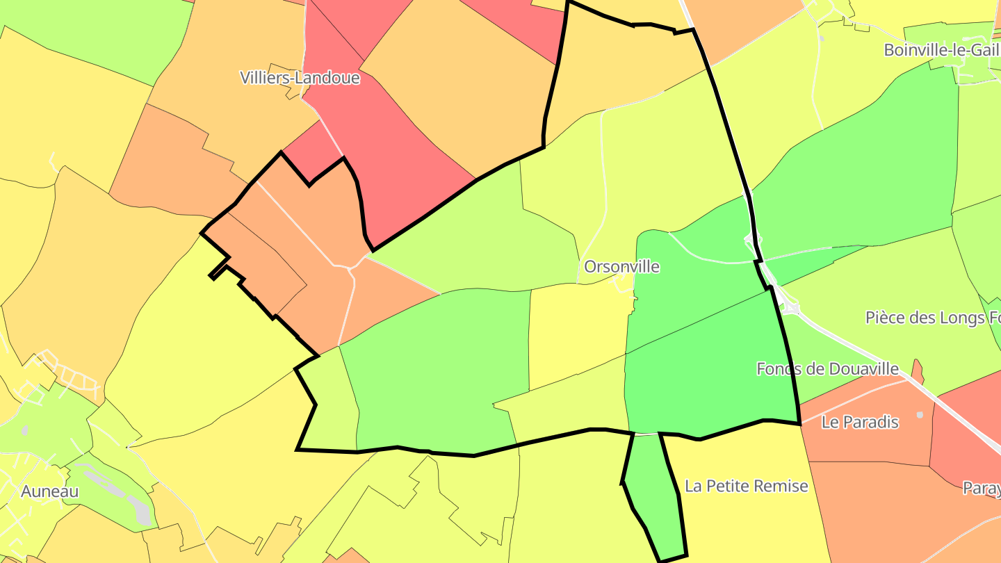 Carte des prix de l'immobilier Orsonville