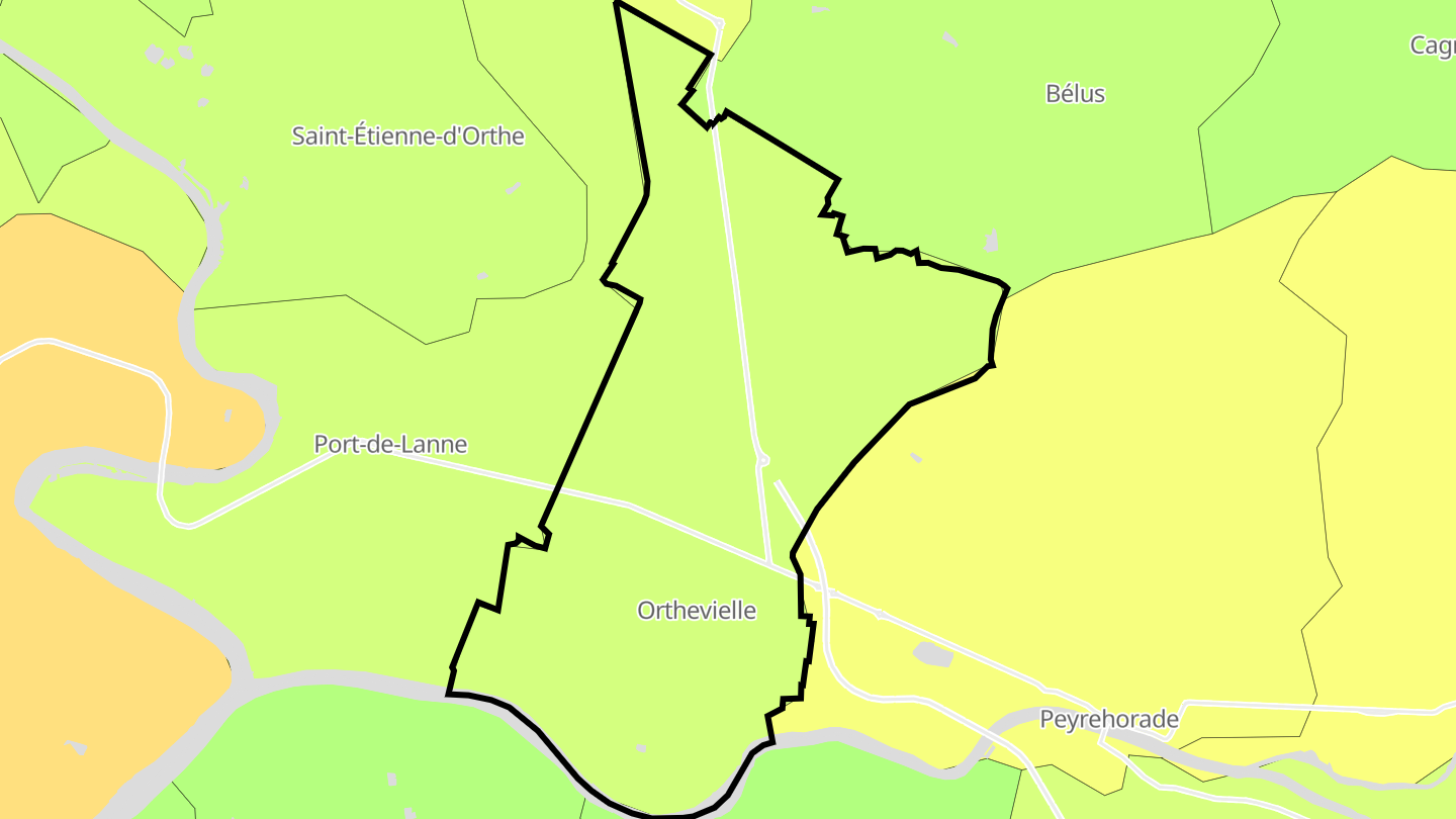 Carte des prix de l'immobilier Orthevielle