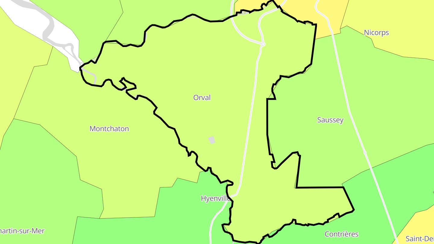 Carte des prix de l'immobilier Orval