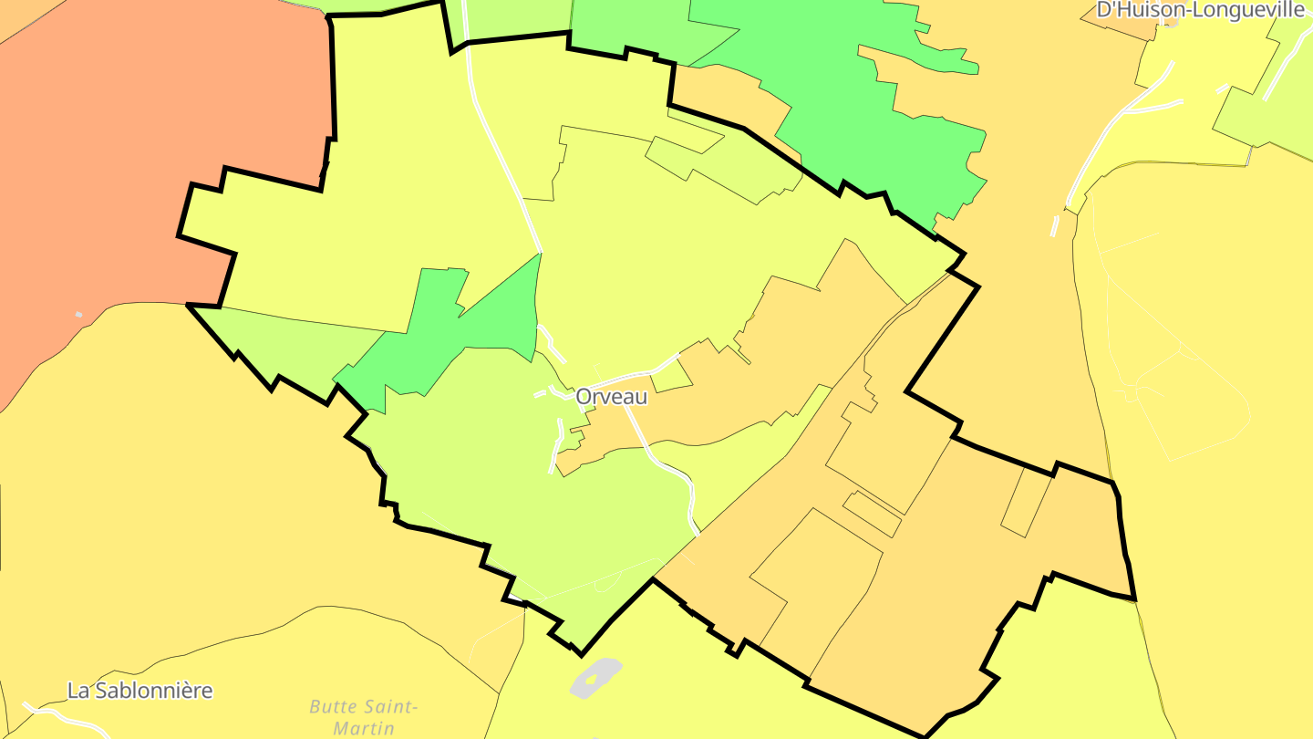 Carte des prix de l'immobilier Orveau