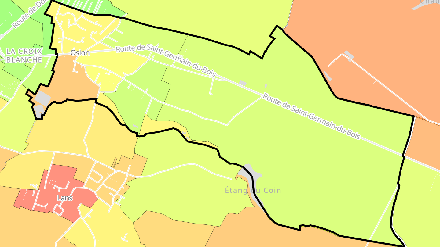 Carte des prix de l'immobilier Oslon