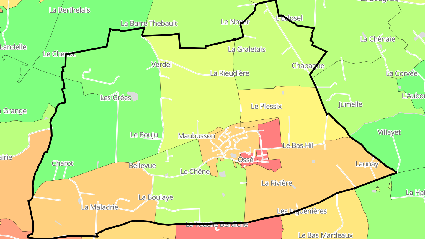 Carte des prix de l'immobilier Ossé