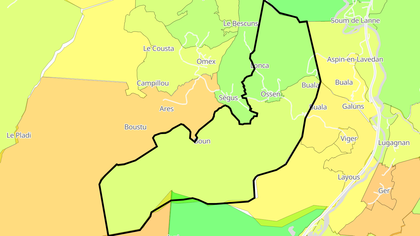 Carte des prix de l'immobilier Ossen