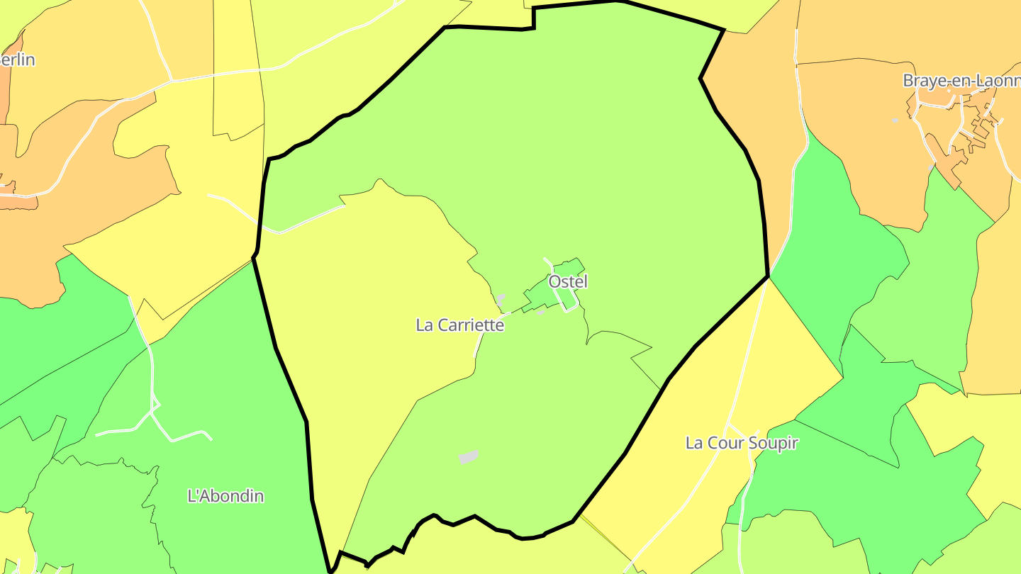 Carte des prix de l'immobilier Ostel