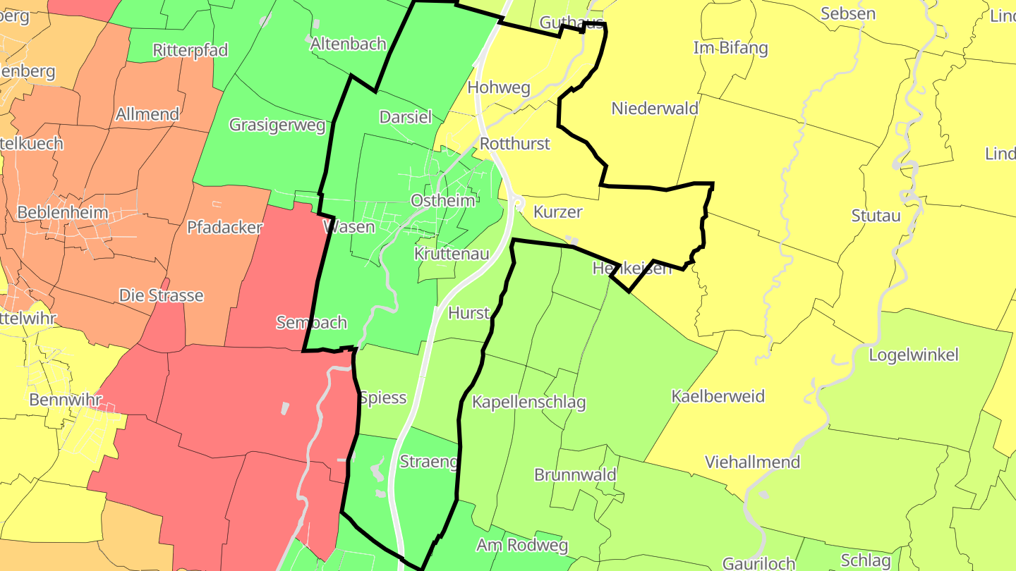 Carte des prix de l'immobilier Ostheim