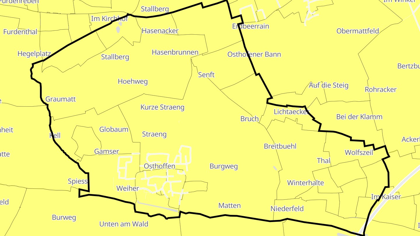 Carte des prix de l'immobilier Osthoffen