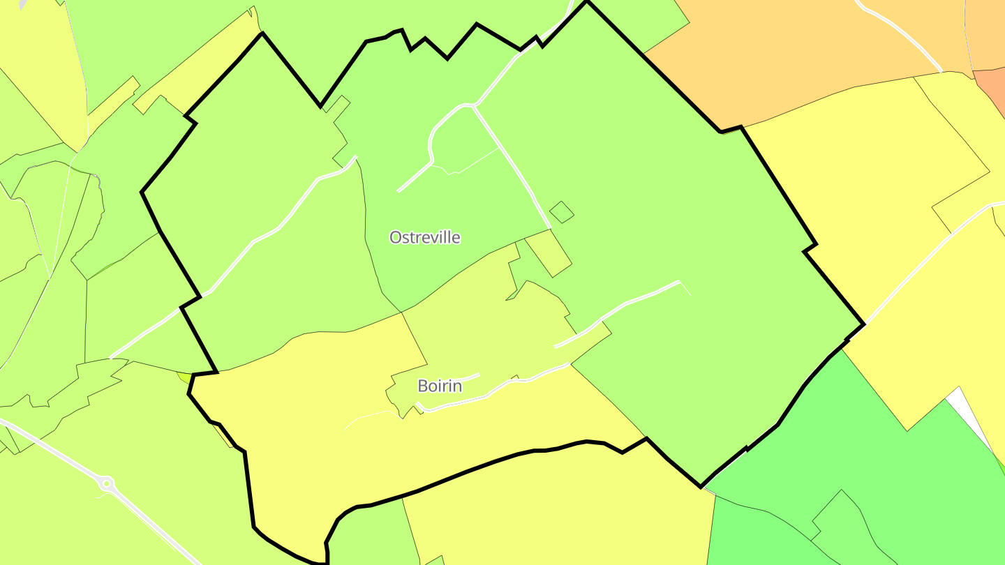 Carte des prix de l'immobilier Ostreville