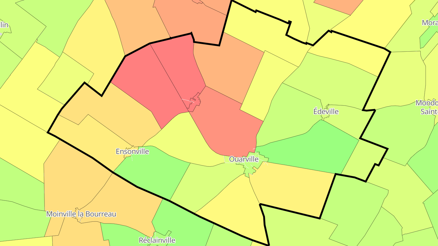 Carte des prix de l'immobilier Ouarville