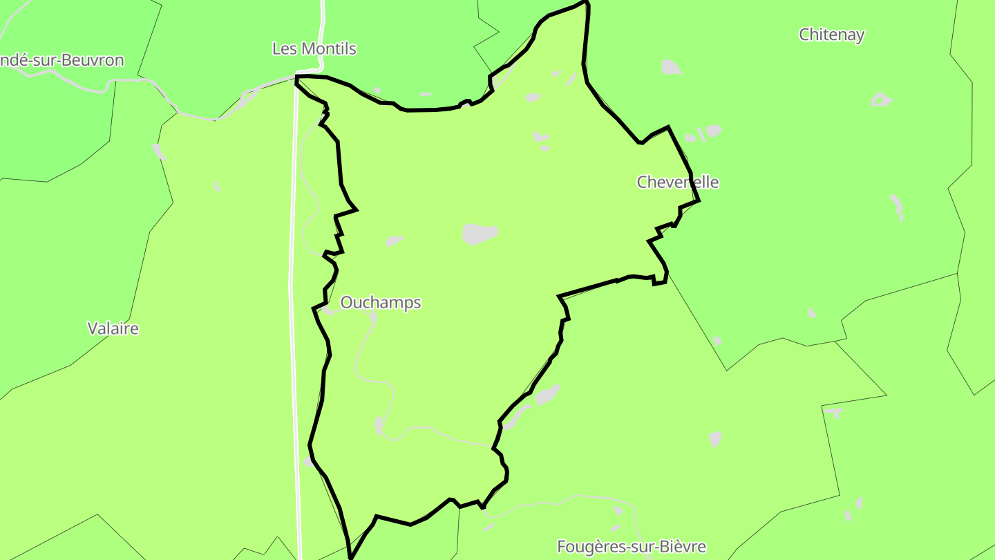 Carte des prix de l'immobilier Ouchamps
