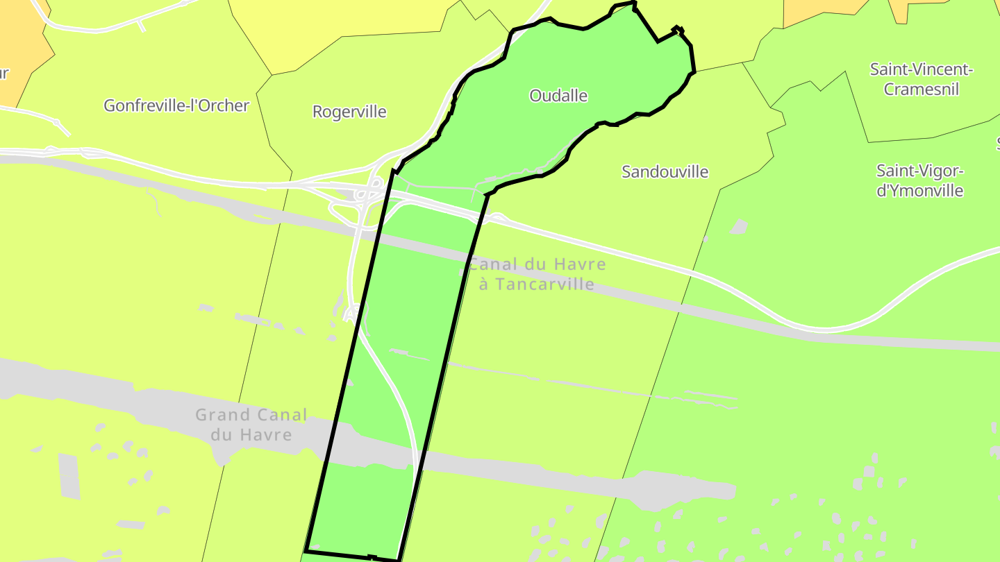 Carte des prix de l'immobilier Oudalle