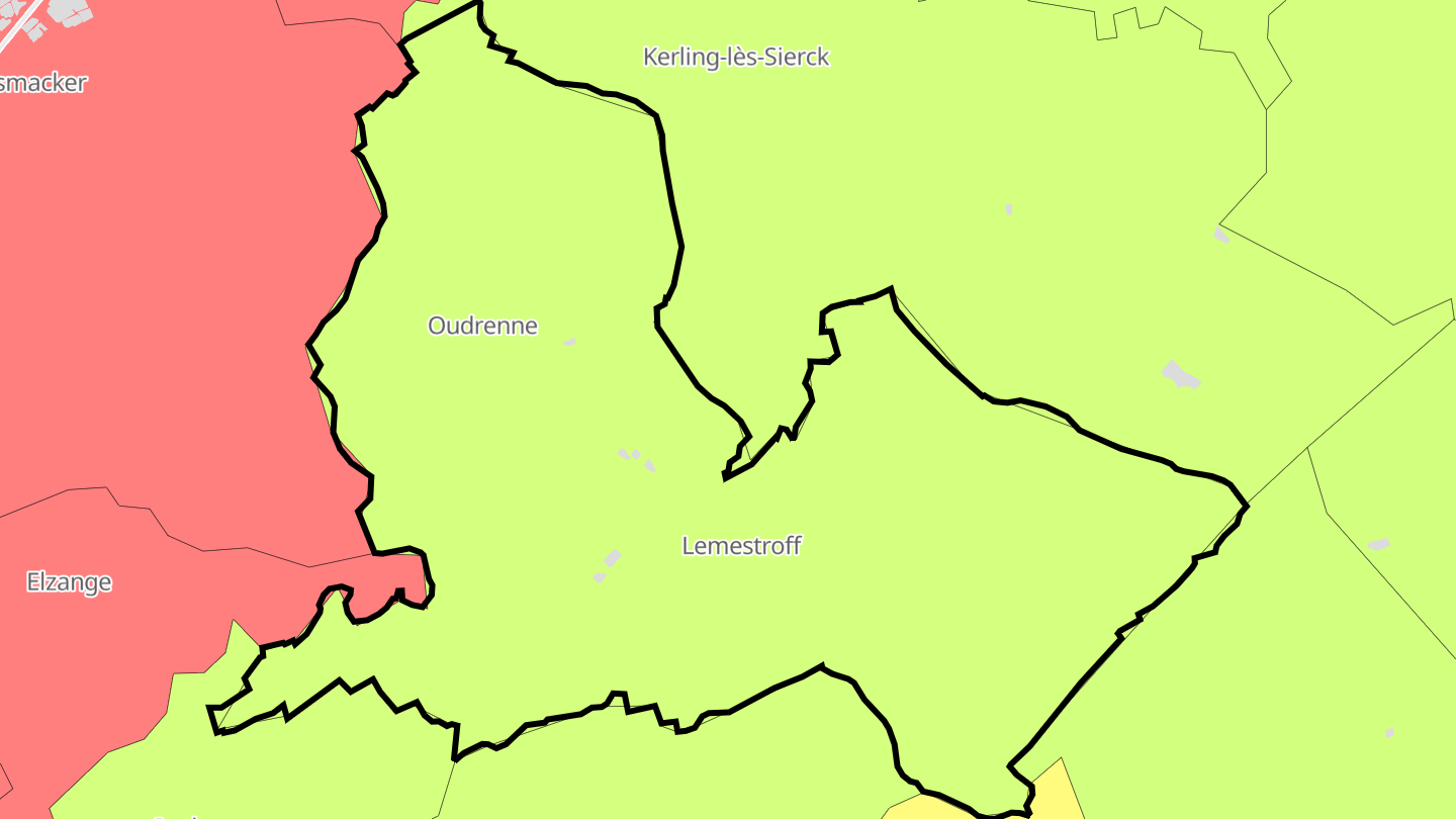 Carte des prix de l'immobilier Oudrenne