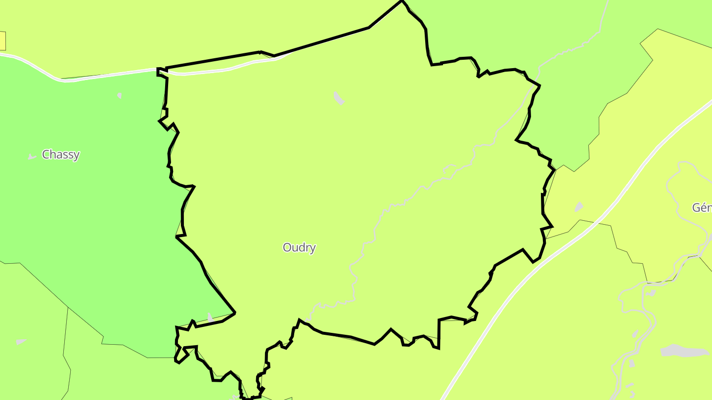 Carte des prix de l'immobilier Oudry