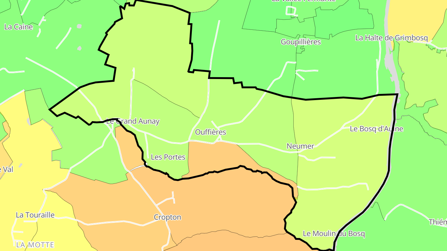 Carte des prix de l'immobilier Ouffières