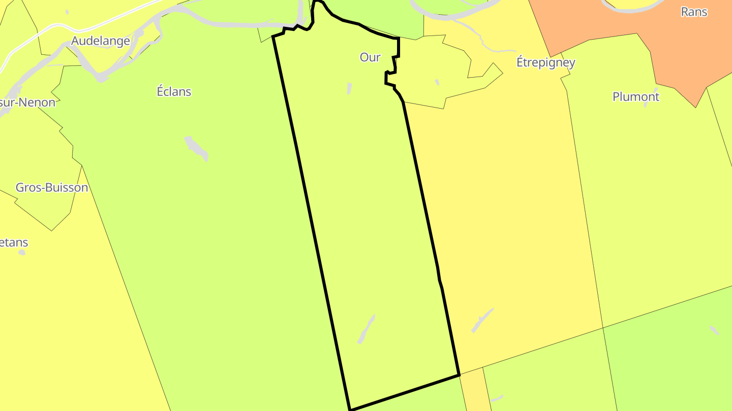 Carte des prix de l'immobilier Our