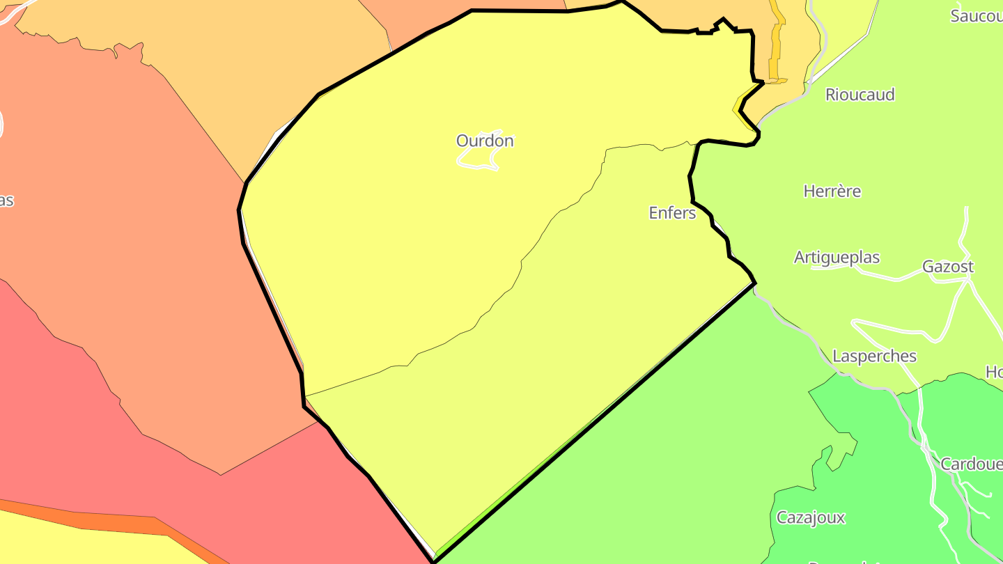 Carte des prix de l'immobilier Ourdon