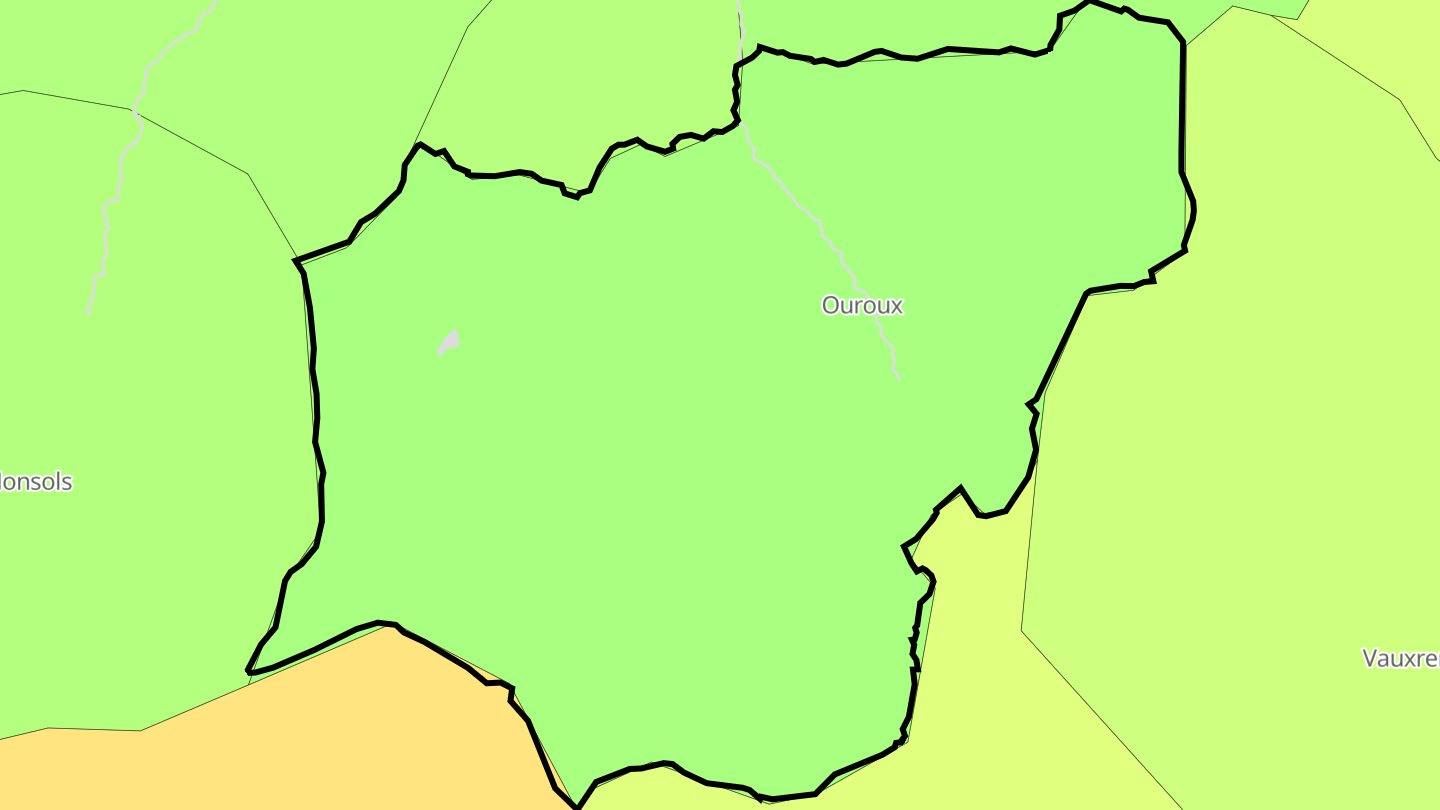Carte des prix de l'immobilier Ouroux