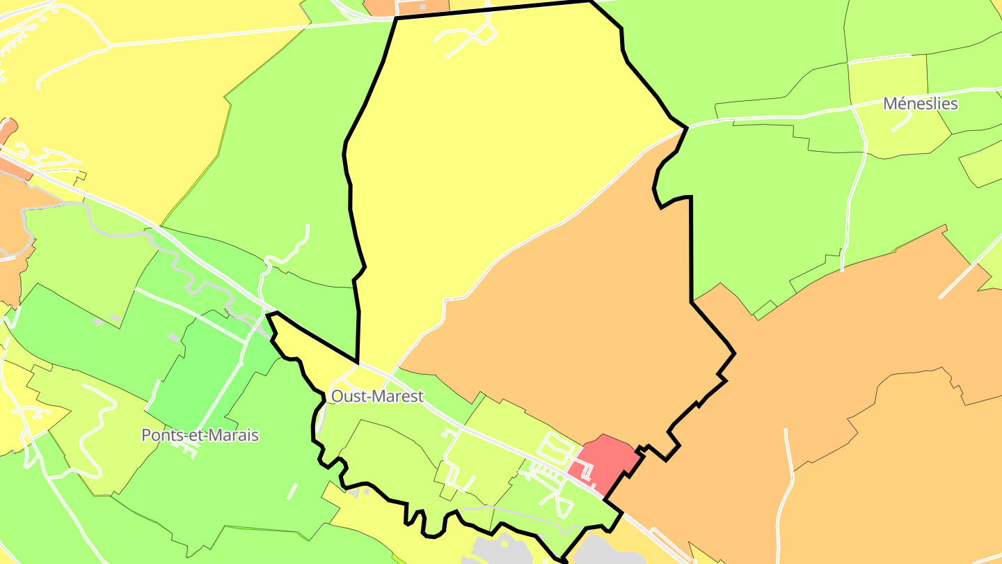 Carte des prix de l'immobilier Oust-Marest