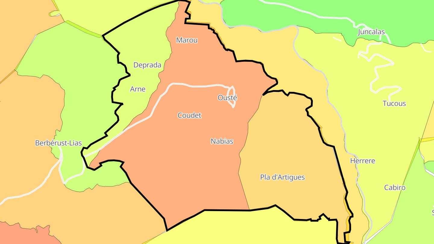 Carte des prix de l'immobilier Ousté