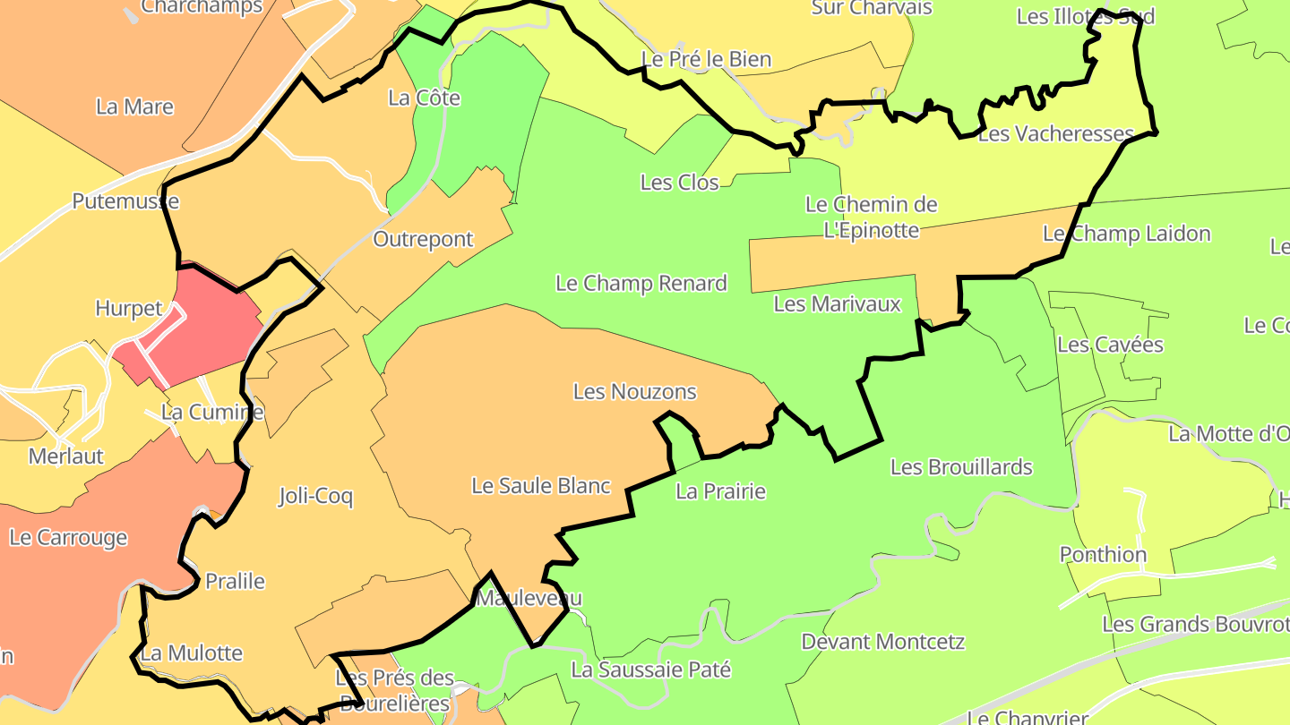Carte des prix de l'immobilier Outrepont