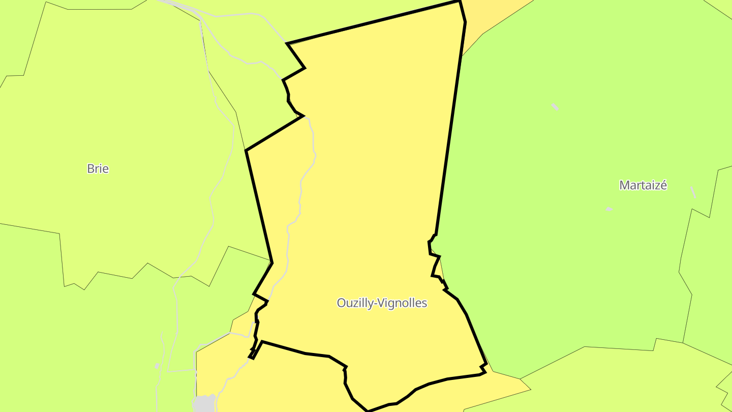 Carte des prix de l'immobilier Ouzilly-Vignolles