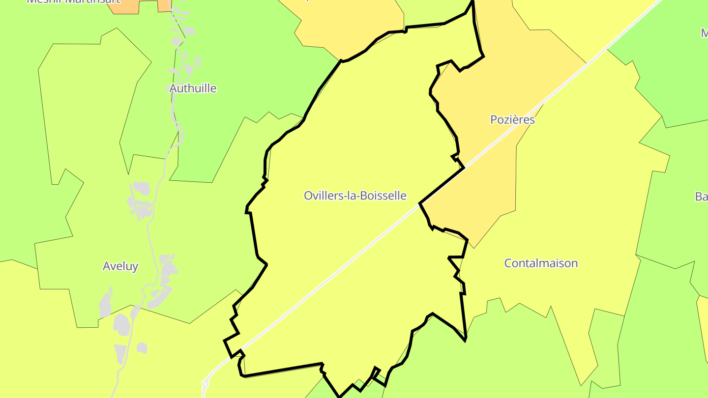 Carte des prix de l'immobilier Ovillers-la-Boisselle