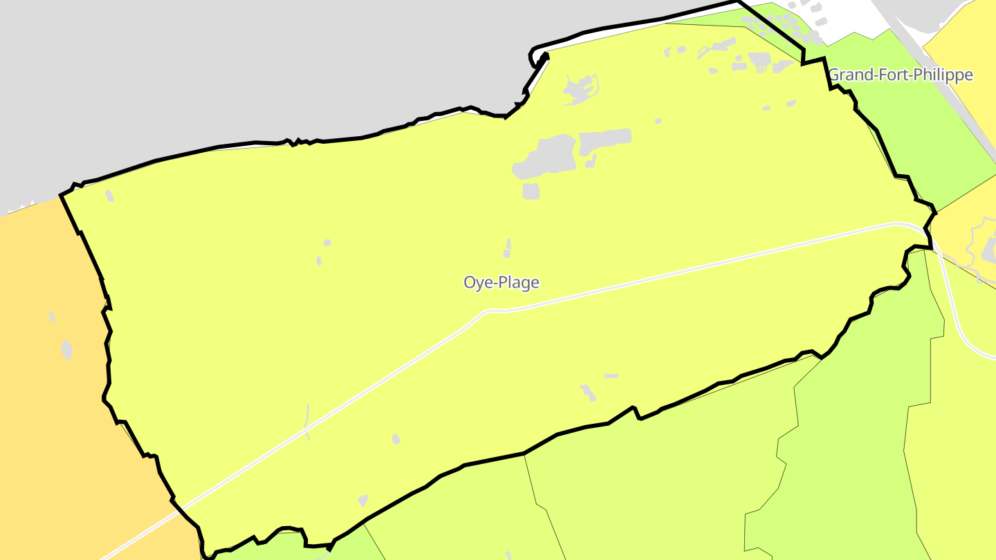 Carte des prix de l'immobilier Oye-Plage