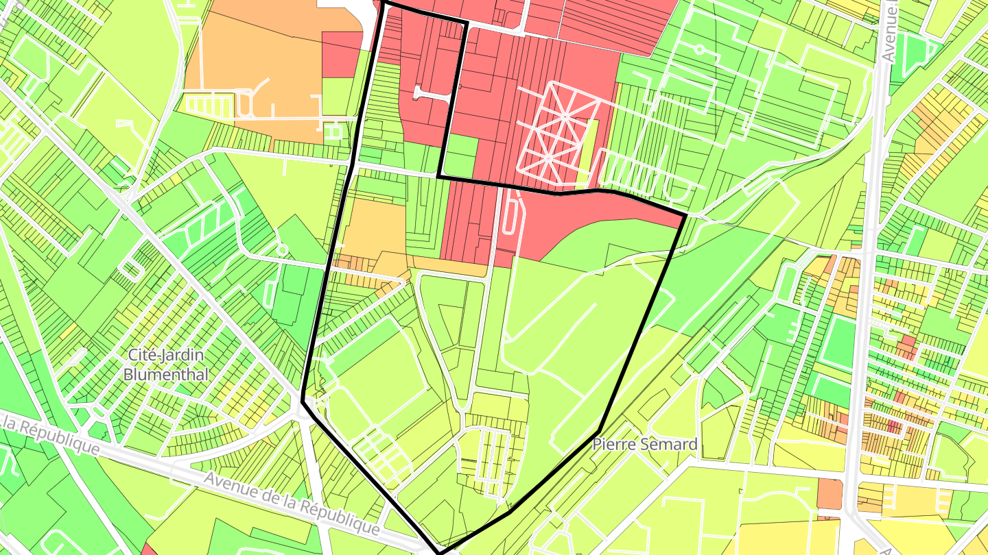 Carte des prix de l'immobilier Ozanam