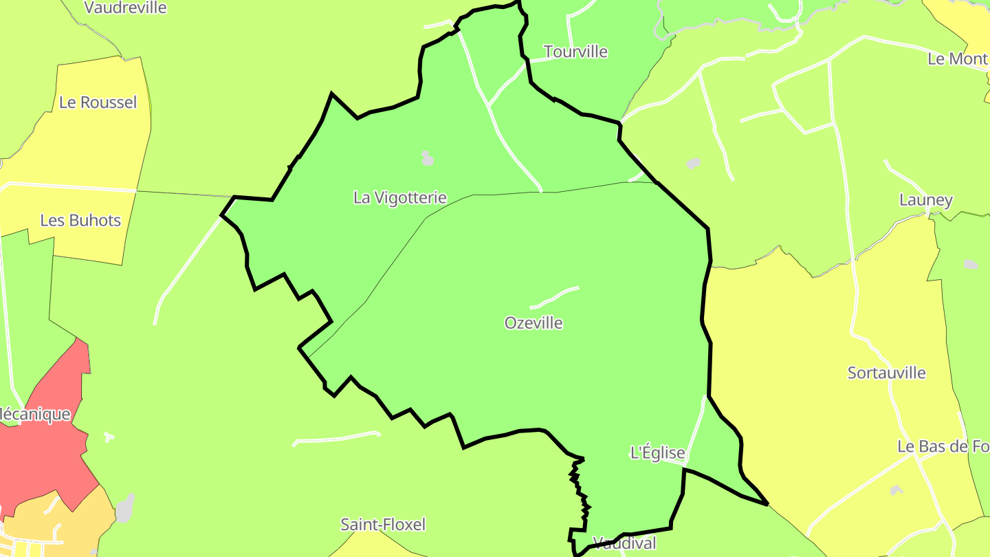 Carte des prix de l'immobilier Ozeville