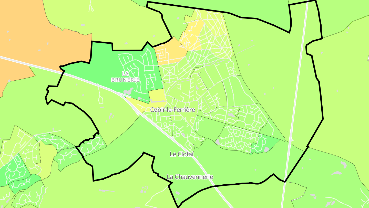 Carte des prix de l'immobilier Ozoir-la-Ferrière