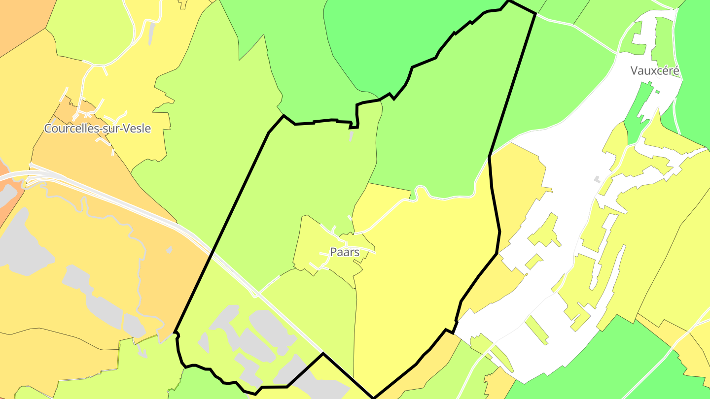 Carte des prix de l'immobilier Paars